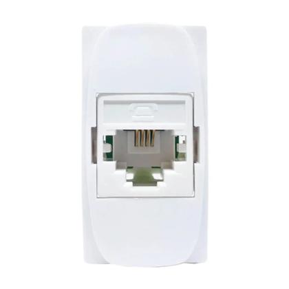 Imagem de Módulo Tomada RJ11 4 Vias Branco Gracia 85316 Alumbra