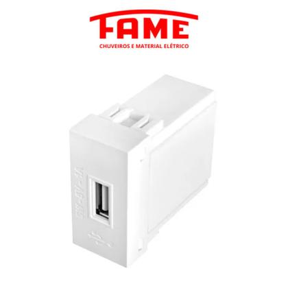 Imagem de Módulo Tomada Usb Fame Habitat/elegance 15w Branco