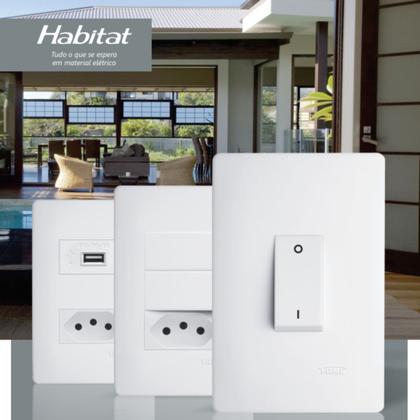 Imagem de Módulo Tomada Usb Fame Habitat/elegance 15w Branco