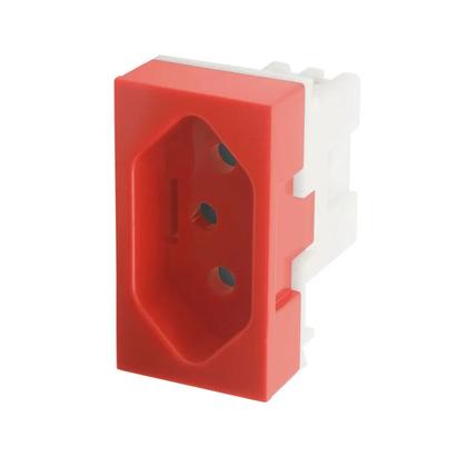 Imagem de Módulo Tomada Vermelha 20a 250v Ilumi 2p+t