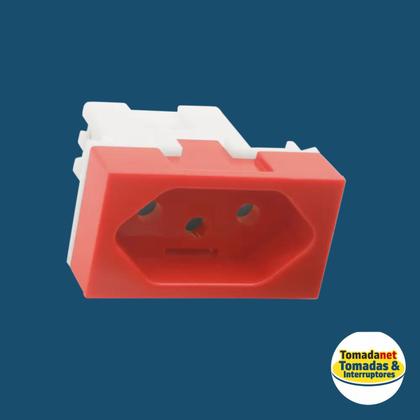 Imagem de Módulo Tomada Vermelha 2p+T 20a/250v Fame Evidence/Modulare/Blanc+