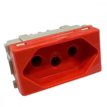 Imagem de Modulo Tramontina Liz/Lux² 1 Tomada 2P+T. 20A. Vermelha - 57115/039