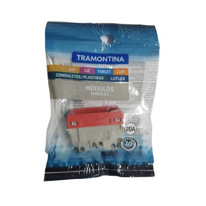 Imagem de Módulo Tramontina - Tomada 2P+T 20A 250V - Vermelho