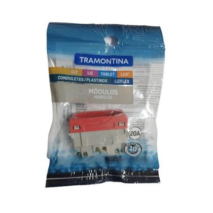 Imagem de Módulo Tramontina - Tomada 2p+t 20a 250v - Vermelho