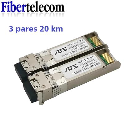 Imagem de Módulo Transceptor SFP BiDi 10GBase-T - Fibra Ótica SM LC para Switches