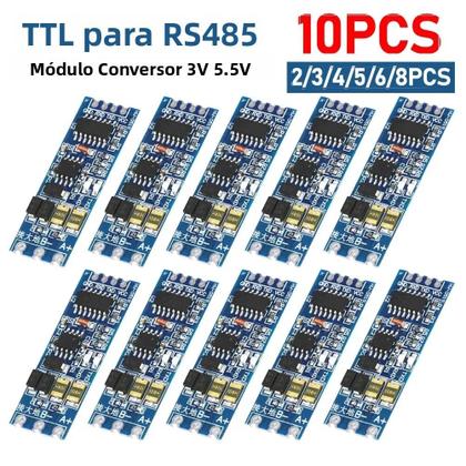 Imagem de Módulo TTL RS485 1-10PC Conversor De Nível Serial UART Controle Automático De Fluxo 33/5V Circuitos
