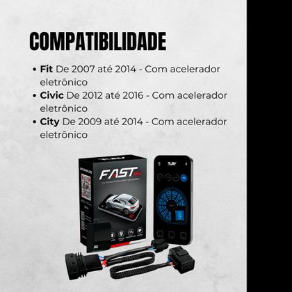 Imagem de Módulo Variador de Avanço de Aceleração compatível com Fit, Civic, City Tury - FAST_MAX_5.0U