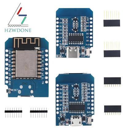 Imagem de Módulo WiFi Tipo-C Micro USB Mini NodeMCU ESP8266 ESP-12F Lua 4M Bytes Sem Fio Para Arduino
