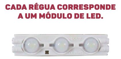 Imagem de Módulos De Led 3 Leds Branco Frio 7025 6500k 12v 1,5w