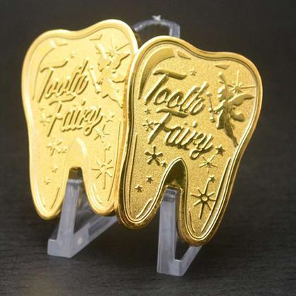 Imagem de Moeda Fada Do Dente Leite Tooth Fairy Money Dourada