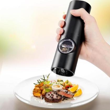 Imagem de Moedor à Pilha De Sal Pimenta Temperos Condimentos Automático Com Ajuste de Moagem Portátil Chef