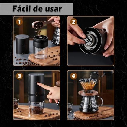 Imagem de Moedor De Café Elétrico Moinho De Café Automático Grãos Usb
