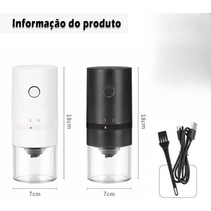 Imagem de Moedor De Café Elétrico Moinho De Café Automático Grãos Usb