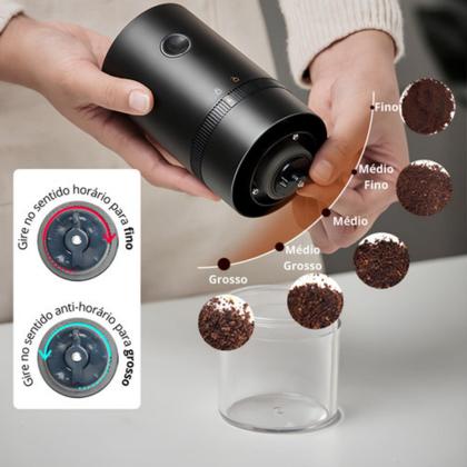 Imagem de Moedor De Café Elétrico Moinho De Café Automático Grãos Usb