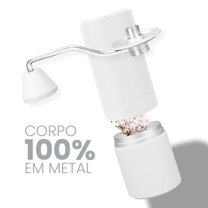 Imagem de Moedor de Café Em Grão Manual Timemore C3s Profissional C3 Preto Branco Com Regulagem