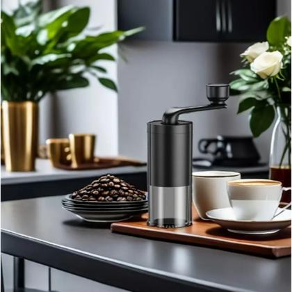Imagem de Moedor De Café Manual Antigo Grãos Manivela Ajuste Moagem