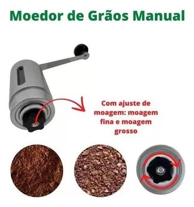 Imagem de Moedor De Café Manual Com Ajuste De Moagem Pimenta Sal