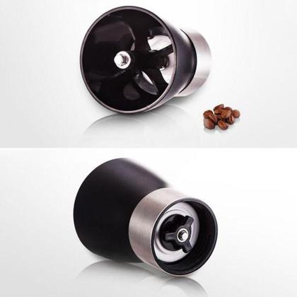Imagem de Moedor De Café Manual Inox Vidro Moinho Grãos Mesa Luxo
