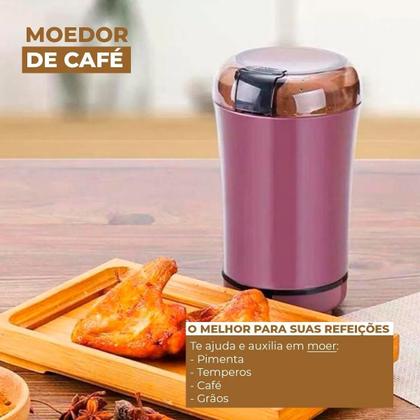 Imagem de Moedor De Café Pimenta Elétrico Automático Grãos Resistente Em Inox 