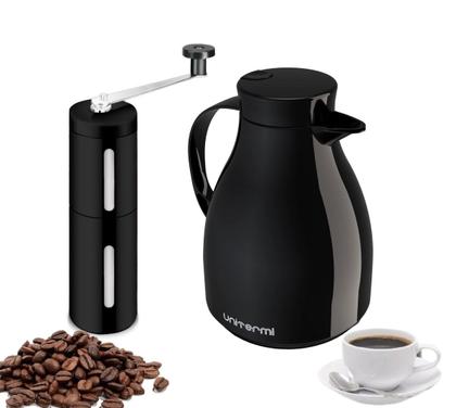 Imagem de Moedor de Café Prático + Garrafa Bule Paris 500ml - Preto Unitermi