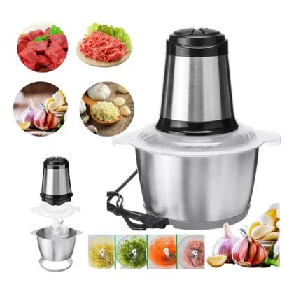 Imagem de Moedor De Carne De Aço Inoxidável Elétrico, Processador De Alimentos 3L + Descascador