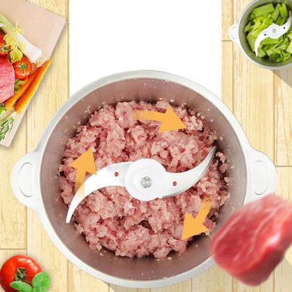Imagem de Moedor de carne elétrico chopper aço inoxidável máquinas cozinha triturador vegetal