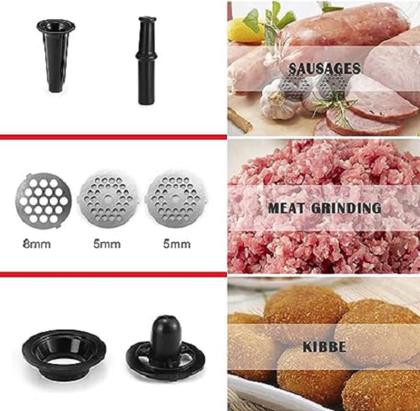 Imagem de Moedor de Carne Elétrico de Aço Inoxidável Alta Potência