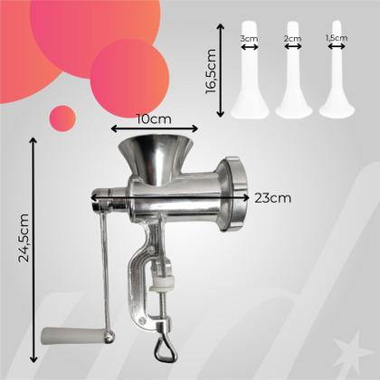 Imagem de Moedor de Carne Nº 10 Manual Multifuncional com Lâmina em Aço Inox