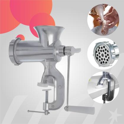 Imagem de Moedor de Carne Nº 10 Manual Multifuncional com Lâmina em Aço Inox