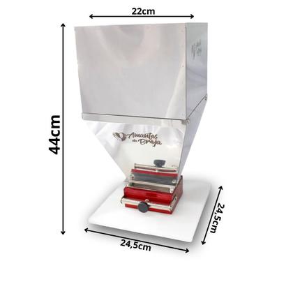 Imagem de Moedor de Malte 2 Rolos e Funil c/ Extensor em inox (ALBCF-i)