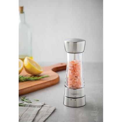 Imagem de Moedor de Pimenta e Sal Cozinha Temperos Tramontina Inox e Bambu Kit com 2 Peças