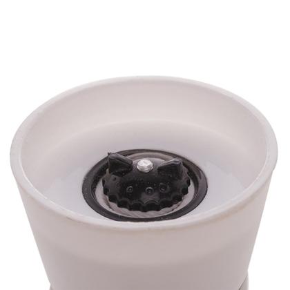 Imagem de Moedor de Pimenta e Sal Tempero Transparente com Tampa Branca 170ml Lyor