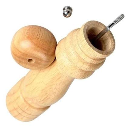 Imagem de Moedor de pimenta sal e temperos em madeira 21cm - Daterra