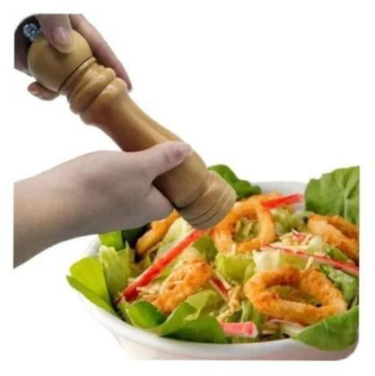 Imagem de Moedor de pimenta sal e temperos em madeira 21cm - Daterra