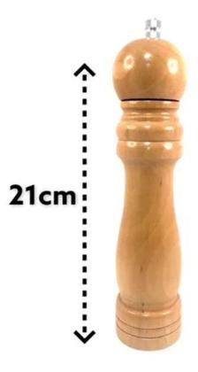 Imagem de Moedor de pimenta sal e temperos em madeira 21cm - Daterra