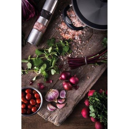 Imagem de Moedor De Sal E Pimenta Realce Duplo Em Aço Inox E Acrílico Com Moinho Em Cerâmica