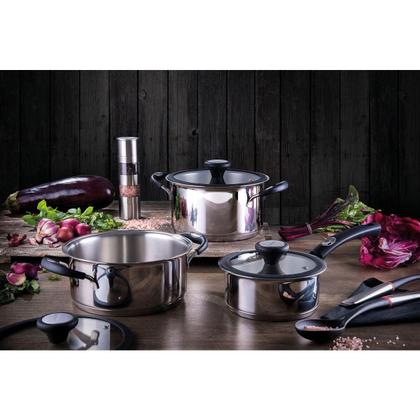 Imagem de Moedor de Sal e Pimenta Tramontina Realce Duplo em Aço Inox e Acrilico com Moinho em Ceramica