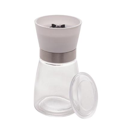Imagem de Moedor De Tempero Lyor Vidro Com Tampa Branca 170ml - 7505