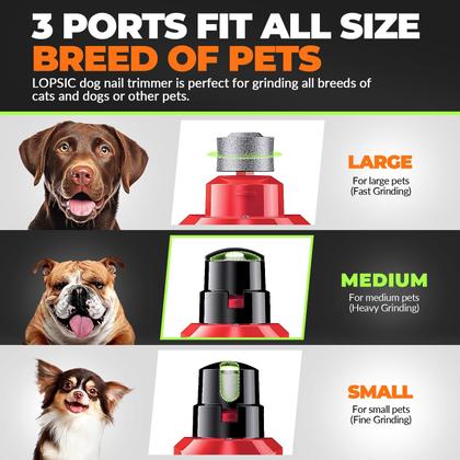 Moedor de unhas para cães LOPSIC com 2 luzes LED, 2 velocidades, recarregável Imagem de Moedor de unhas para cães LOPSIC com 2 luzes LED, 2 velocidades, recarregável