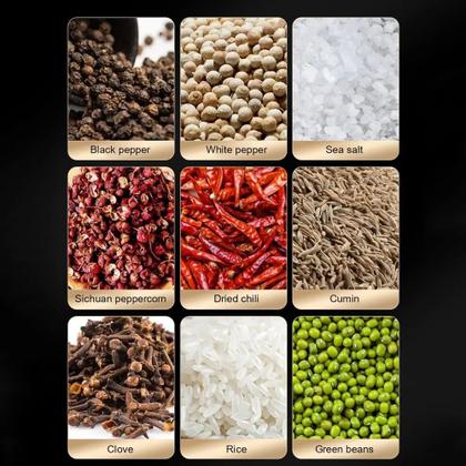 Imagem de Moedor duplo de pimenta e sal grosso manual aço inox e acrílico ajustável