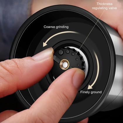 Imagem de Moedor duplo de pimenta e sal grosso manual aço inox e acrílico ajustável