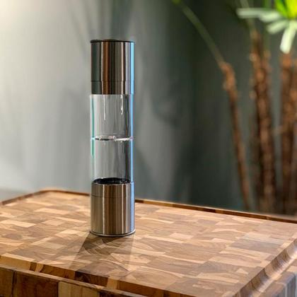 Imagem de Moedor Duplo Inox Pimenta Sal Condimentos Cozinha Churrasco