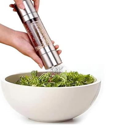 Imagem de Moedor Duplo Manual De Pimenta ou Sal Gourmet Inox