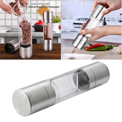Imagem de Moedor Duplo Manual De Pimenta ou Sal Gourmet Inox