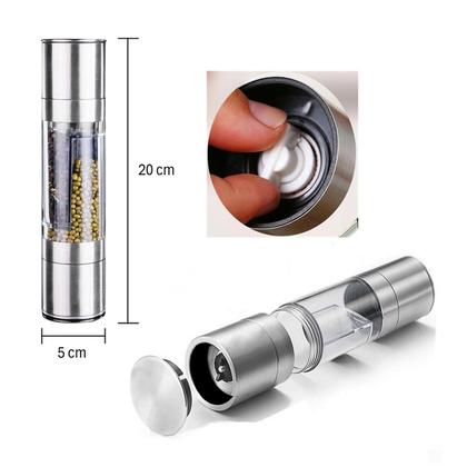 Imagem de Moedor Duplo Manual De Pimenta ou Sal Gourmet Inox