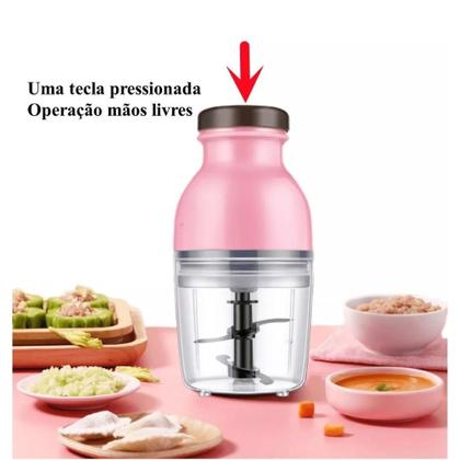 Imagem de Moedor Elétrico Carne Picador Mini Processadores Alimentos 220V