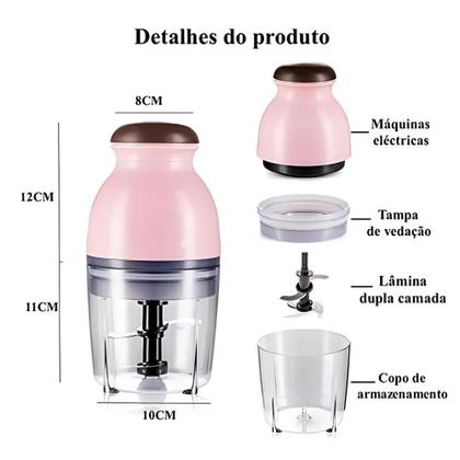 Imagem de Moedor Elétrico Carne Picador Mini Processadores Alimentos 220V