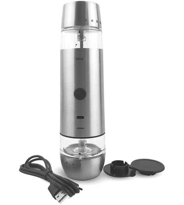 Imagem de Moedor Elétrico Duplo Para Sal E Pimenta Duplo Automático Usb