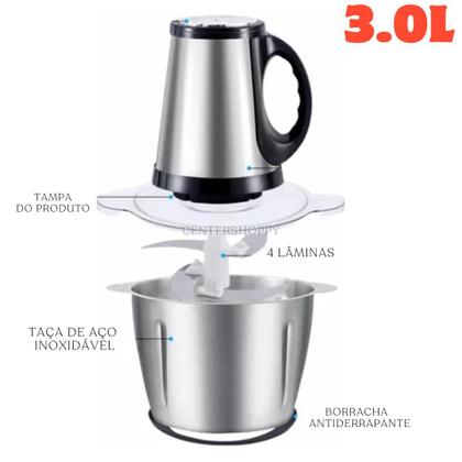 Imagem de Moedor Elétrico Inox 3L, robusto e eficiente!