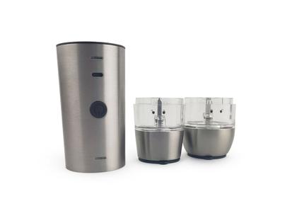 Imagem de Moedor Elétrico Para Pimenta e Sal Utensilio Domestico Temperos Artesanais Feito em Aço Inoxidável e Acrílico